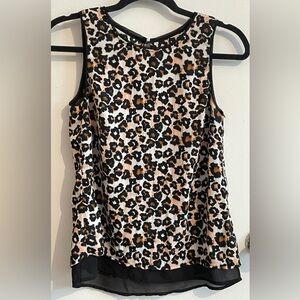 H&M Animal Print Sheer Top Sz 4 Small -Women’s Clothing